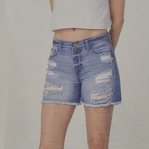 NWT Celebrity Pink High-Rise Boyfriend The Bobby Distressed Jean Shorts (17/33)